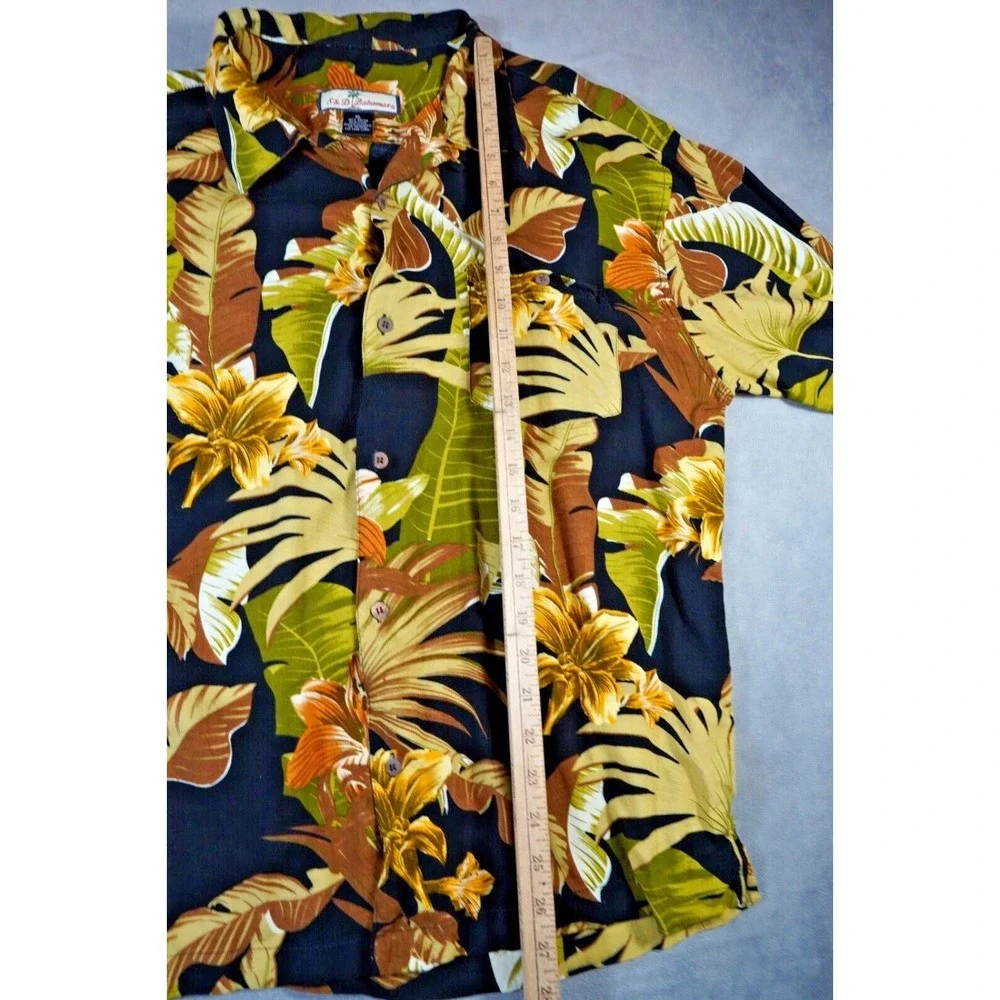 S&D Bahamas Short Sleeve Casual Shirt Tropical Print XL‎ Rayon